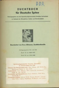 1963 Zuchtbuch für Deutsche Spitze - Eintragungsjahre 1961 (Bd. XI) - 1962 (Bd. XII), DDR