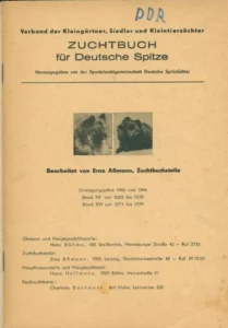 1967 Zuchtbuch für Deutsche Spitze - Eintragungsjahre 1965 (Bd. XV) -1966 (Bd. XVI), DDR