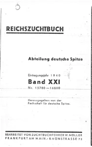 1940 Reichszuchtbuch
Eintragungsjahr 1940 (Bd. XXI)
Abteilung deutsche Spitze