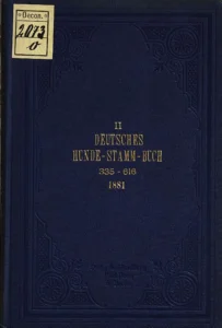 Deutsches Hundestammbuch Bd. II (1881)