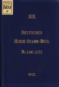 Deutsches Hundestammbuch Bd. XIII (1892)