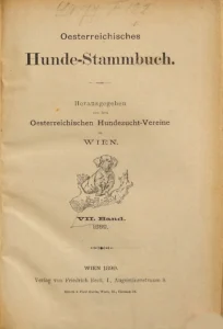 Oesterreichisches Hunde-Stammbuch, VII. Band 1890