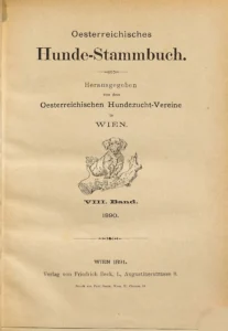 Oesterreichisches Hunde-Stammbuch, VIII. Band 1891