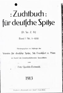 Zuchtbuch Band I, 1913