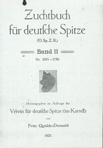 Zuchtbuch Band II, 1921