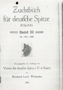 Zuchtbuch Band III, 1924