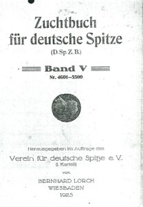 Zuchtbuch Band V, 1925