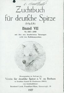 Zuchtbuch Band VII, 1927
